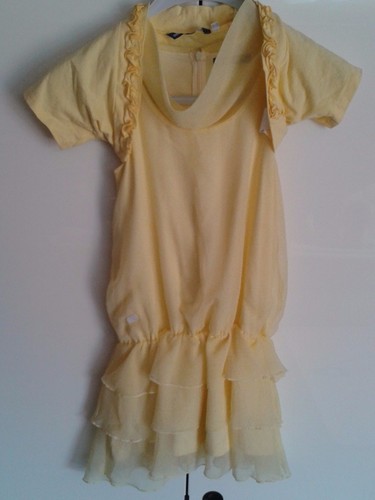 VESTITO DA CERIMONIA PER BAMBINA COLORE GIALLO TG.10 ANNI ORIGINAL MARINES  | eBay