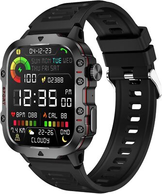 NEU Smart Watch Bluetooth-Anruf, Herzfrequenz, wasserdicht Sport-Smartwatch