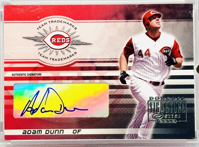 2003 DONRUSS SIGNATURE TEAM TRADEMARKS ADAM DUNN AUTO 33/50 SP #TT-1