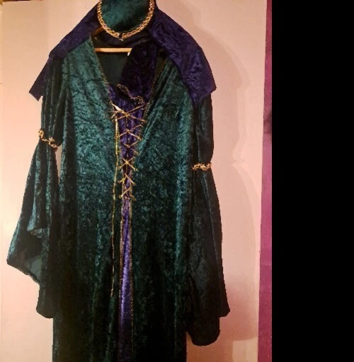 Fun World Lady Juliet Princess Velvet Collection Adult Green & Purple S/M 2-8 - Image 2 of 4