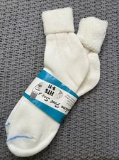 VTG 2 pair Socks Ladies Sport 9-11 Acrylic USA 80s Ankle Low Quarter Roll Top