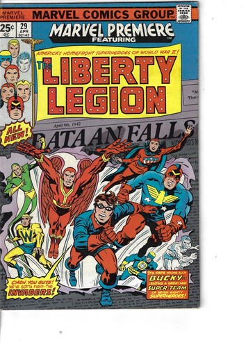 Marvel Premiere 29 Liberty Legion Bucky Fine+ 1976 Glossy