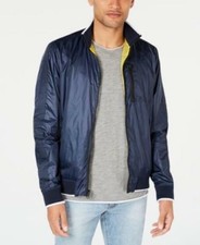 Chaqueta de bombardero reversible Kenneth Cole Reaction para hombre Nueva York $149 TINI {&}