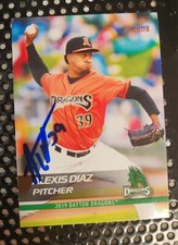 Alexis Diaz Signed 2019 Choice Dayton Dragons Cincinnati Reds All Star