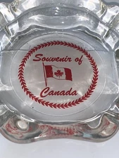 Vintage Glass “Canada” Ashtray Souvenir