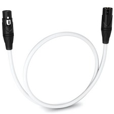 LyxPro Microphone 1.5 feet XLR Cable, Male to Female, 3 Pin Mic Cable, White