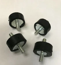 SET OF 4 5/16-18 RUBBER ISOLATOR MOUNTS 1 3/8" DIA  5/8" THICK  5/8" LONG STUDS