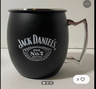 PRICE DROP! JACK DANIELS TENNESSEE MULE BLACK STAINLESS STEEL MUG 8oz NEW IN BOX