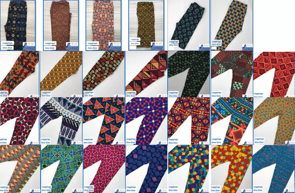 Lularoe Leggings OS One Size 2-10 Various Geometric Prints New