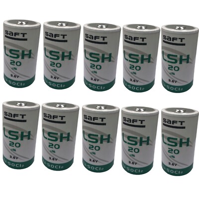 10x For Saft LSH20 3.6V D 13000 mAh Lithium Thionyl Chloride Battery LSH 20