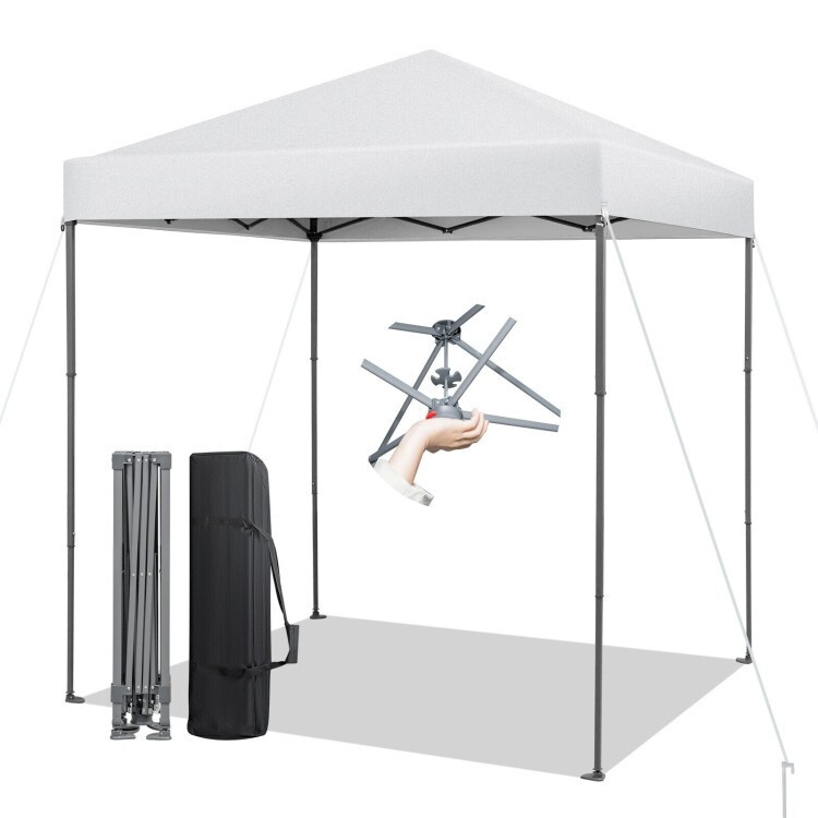 Tent Camping Party Sun Shelter Sturdy Frame White