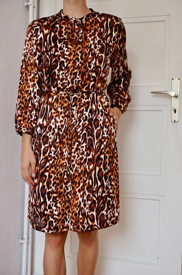 CLEMENTS RIBEIRO Portobello Kleid Leoprint UVP 169  Gr. M / 38 Neu mit Etikett 