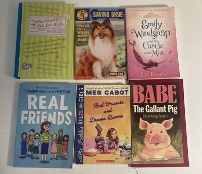 Lot Of 6 Middle Grade Chapter Books:real Friends, Saving Skye, Babe The Gallant 