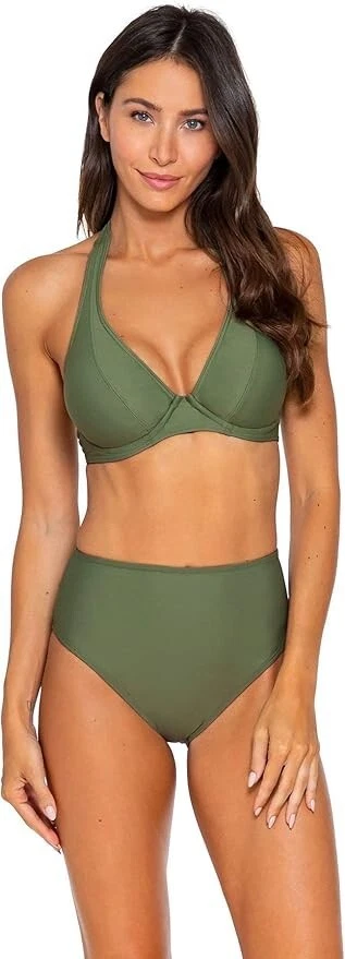 Sujetador de natación Sunsets L17921 oliva con aros musa halter talla 34D/36C Foto 4 de 4