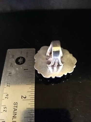 Size 8 Navajo Handmade Turquoise Sterling Silver Ring Elouise Kee - Picture 9 of 12