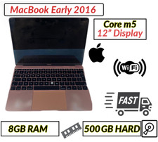 Cheap Apple MacBook 12" IPS Early 2016 Intel Core m5 @ 1.2 GHz 8GB RAM 500GB HD