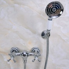 Chrome Silver Brass Bathroom Faucet Handheld Spray Shower Mixer Water Tap 2na276