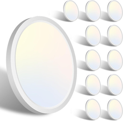 12Pack 7Inch LED Flush Mount Ceiling Light - 15W 1500Lm, 3 Color Options