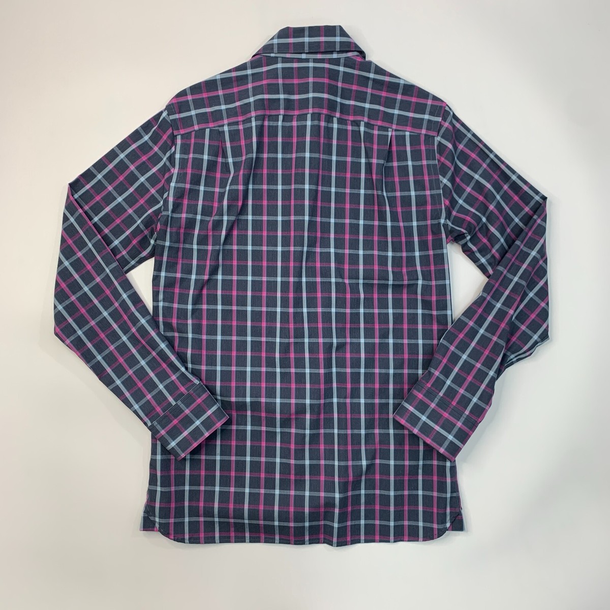 fairlane dress shirts Fairlane Dress Shirt Mens S Small SLIM Fit Metal Blue Non Iron Stretch  Cotton