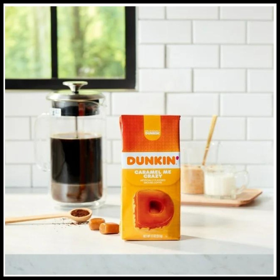 NEW Dunkin' Donuts Caramel Me Crazy Flavored Ground Coffee eBay