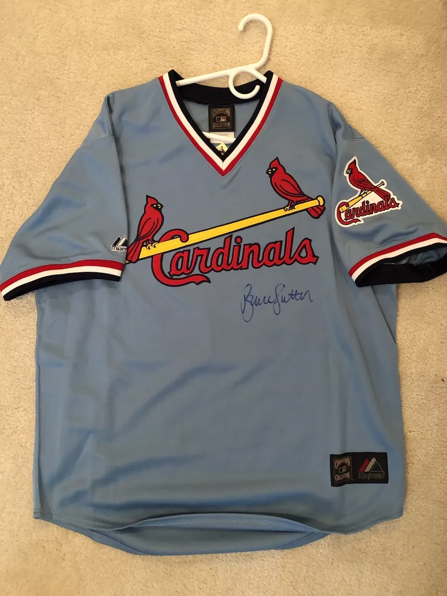 NWT Bruce Sutter Signed St Louis Cardinals Replica Jersey Large