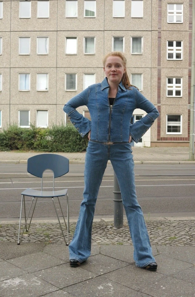 Freudenhaus 66 NOS Damen Jeans Overall XS blau 70er True VINTAGE 90s denim suit - Bild 2 von 4