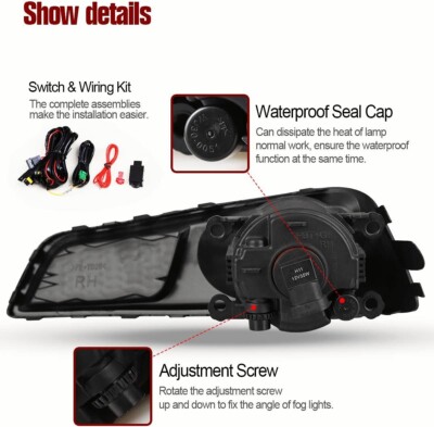 For 2015-2017 Subaru Legacy Fog Lghts Par Front Drvng Bumper Lamp
