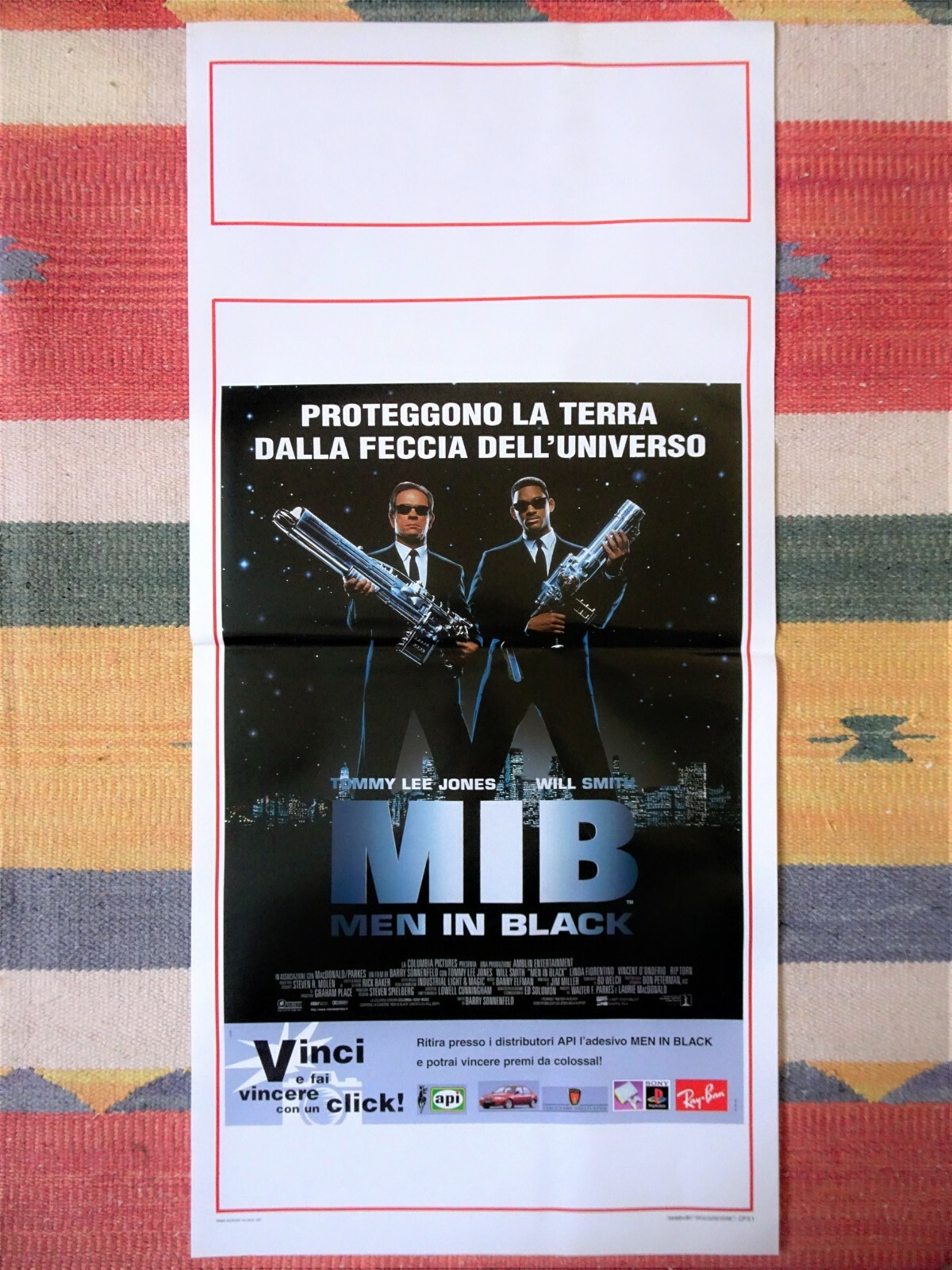 Locandina originale film Men in Black (1997) - Regia di Barry Sonnenfeld