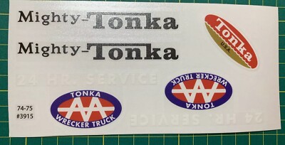 tonka toy replacement decals