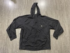 CARHARTT Waterproof Breathable Rain Jacket Mens XL Hooded Front Zip