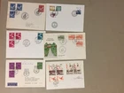 Six Sweden fdc with four stamps