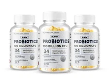 3 Digestive Enzymes Prebiotic Probiotics Gas, Constipation & Bloating Relief 100