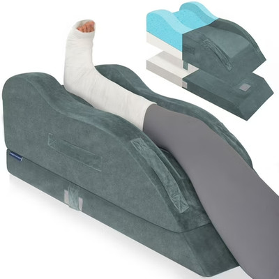 Leg Elevation Pillow for Leg/Knee Surgery Recovery, Memory Foam Leg Pillow NEW