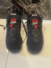 Nike Lebron XVII GS Infrared Basketball Shoes BQ5594-006 Size 7Y Used
