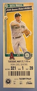 Seattle Mariners Los Angeles Angels Baseball Ticket 5/27 2014 Smoak HR Cron HR