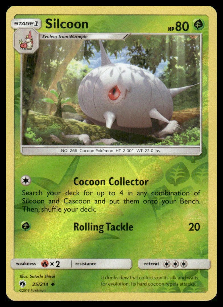 SM - Lost Thunder #25/214 Silcoon Reverse Holo