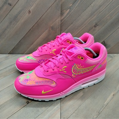 Nike Air Max 1 Premium 'Dia De Muertos' Mens Size 12 Hyper Pink Athletic Shoes