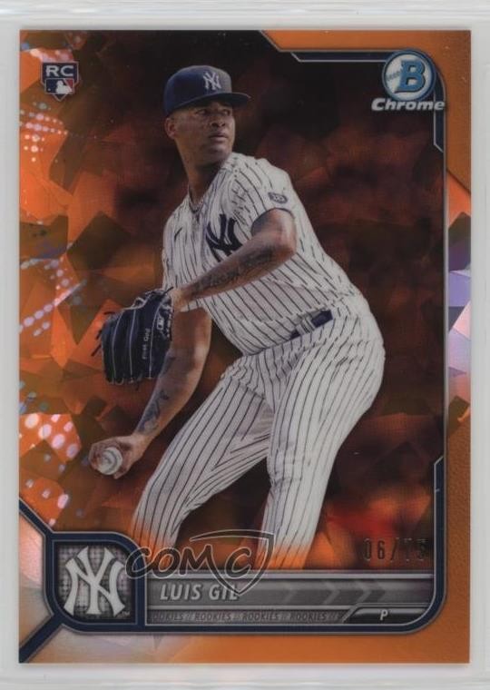 2022 Bowman Chrome Sapphire Edition Orange 6/75 Luis Gil #78 Rookie RC 16mf