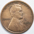 1910-S Lincoln Wheat Penny Cent San Francisco Mint Fine (F) Details