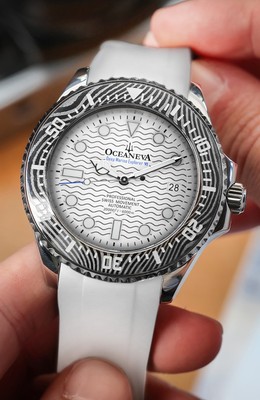 Oceaneva 6000m Grade 5 Titanium AUTOMATIC Watch SWISS MOVEMENT  White