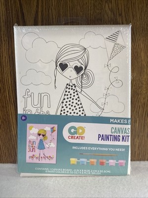 2018 New Image GO CREATE! Canvas ''Fun In The Sun'' Painting Kit. NEW