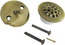 Kingston Brass DTL5305A3 Grid Tub Drain Kit, Antique Brass 9.06 x 7.48 x 4.92