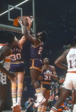 Truck Robinson and Paul Griffin New Orleans Jazz battles for a reb- Old Photo