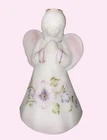 Fenton Hand-Painted D. Cutshaw Hibiscus Angel Figurine Made In USA