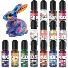 Alcohol Ink Set - 15 Colors Alcohol Inks for Resin, Highly Concentrated Alcoh...