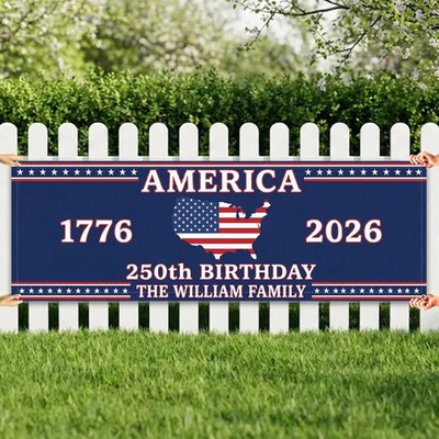 Custom 250th Anniversary Banner Personalized Party