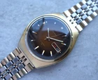 May 1977 Seiko Men's Watch Gold Automatic Bracelet Day Date Ombre Brown Dial