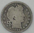 Photo of a 1894-P Barber Quarter from an eBay listing that sold on Jul 21, 2026