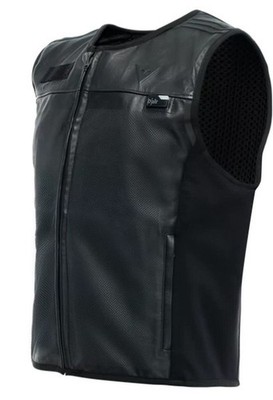 Motorrad Airbag Weste aus Perforiertem Leder SMART JACKET LEATHER Schwarz