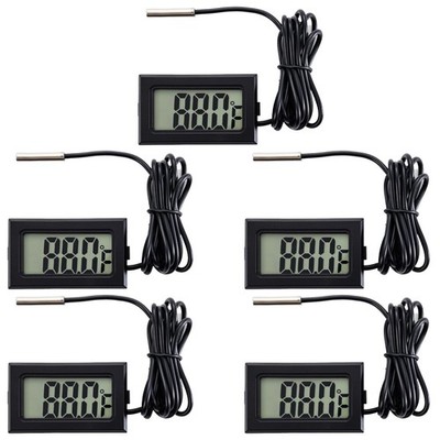 5 Pieces of Digital LCD Thermometers, Temperature Digital LCD Refrigerator Th...